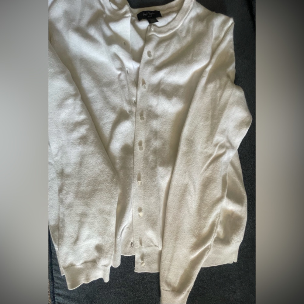 Lord & Taylor white cardigan
